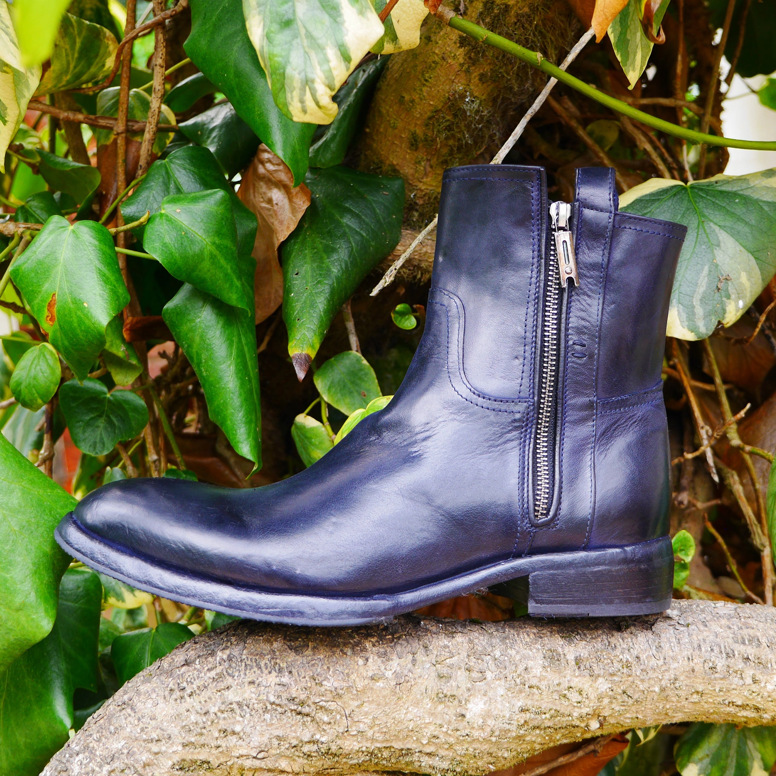 4103 - Deep Blue Bearpaw Boots Fur Boots