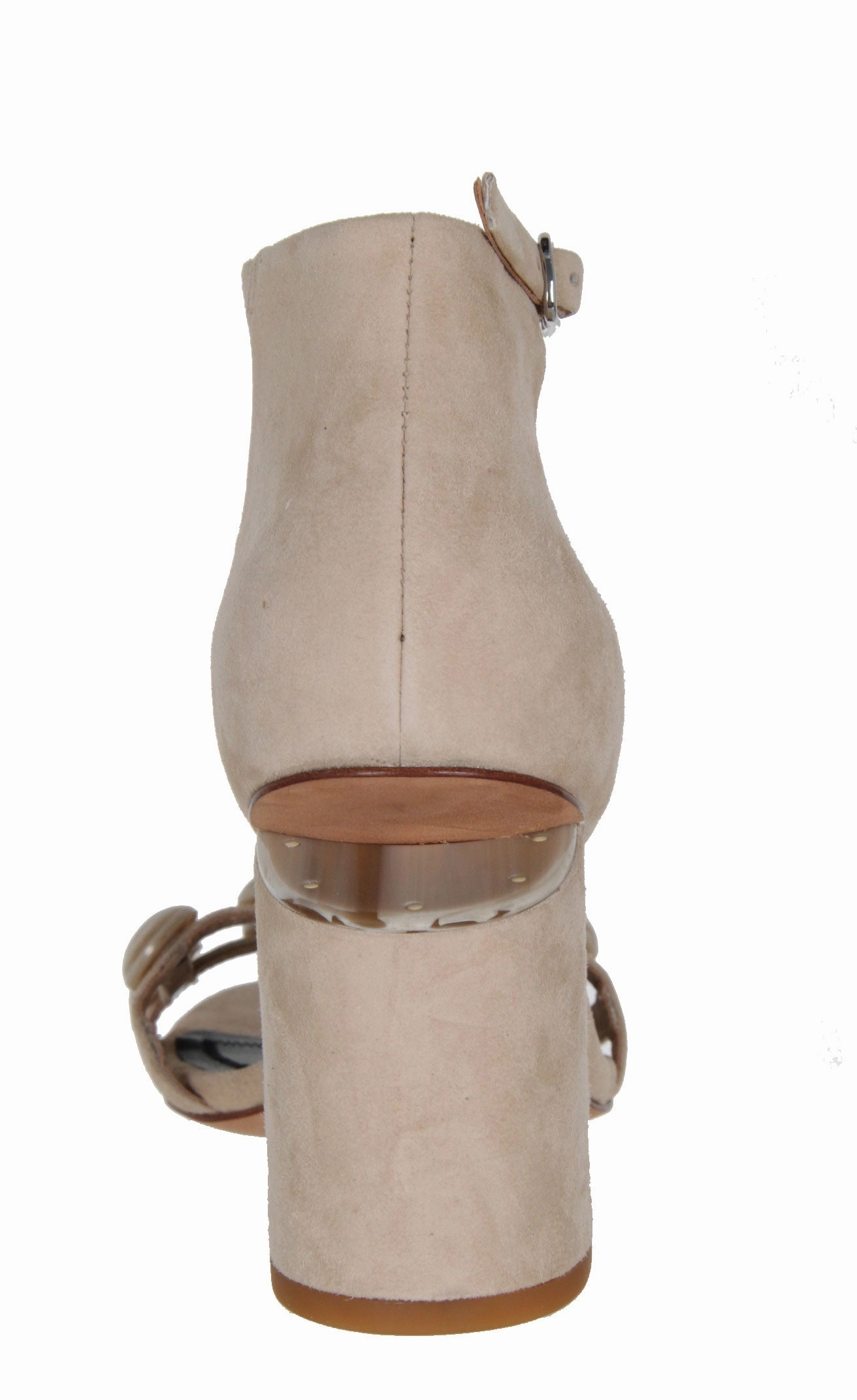 Abby Sandal 80 Suede, Cashmere/Resin Crystal High Heels