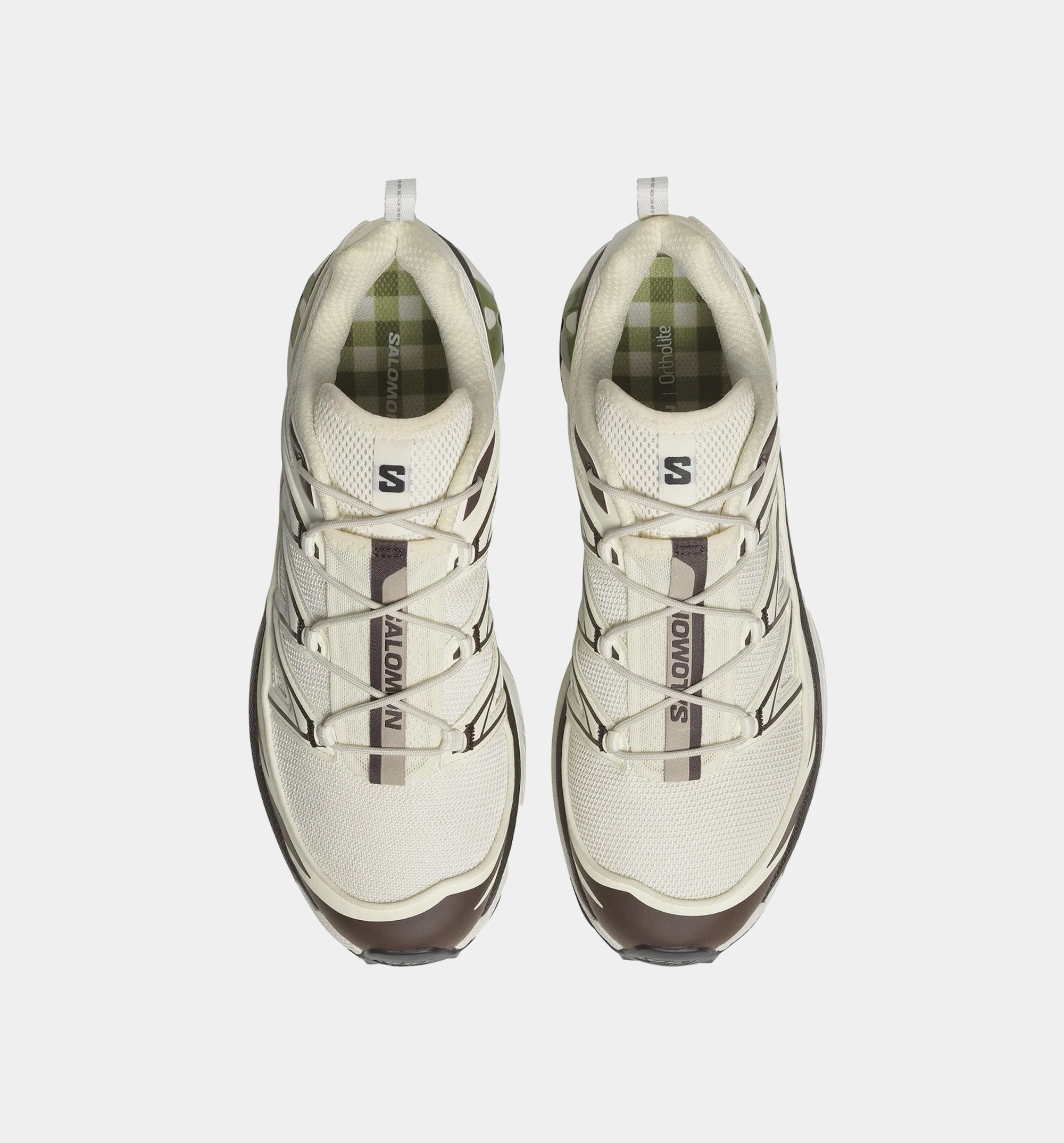 XT 6 Expanse Mens Lifestyle Shoe - Vanilla Ice/Black Coffee/Green Snow Shoe Rails To Trails Permit