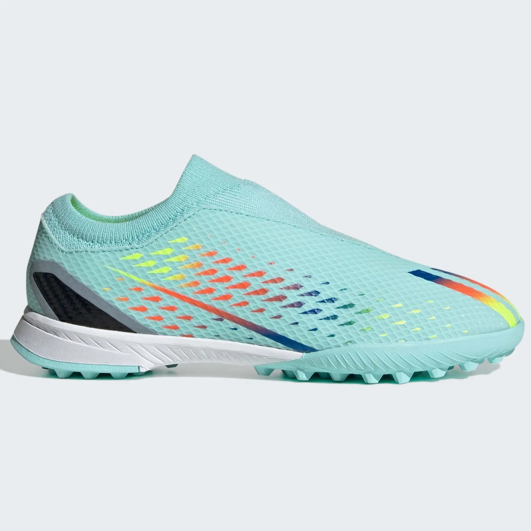 Flexible Ground Soccer Cleats adidas Jr X Speedportal.3 LL Turf J - Aqua-Blue