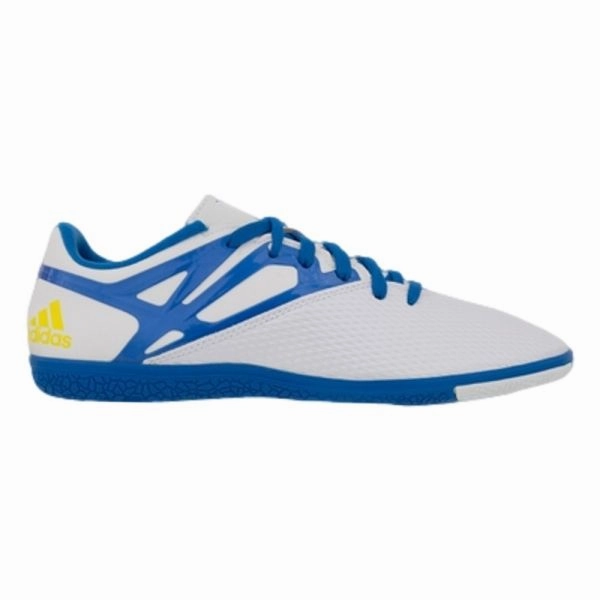 Wc Soccer Cleats adidas Messi 15.3 IN Youth Indoor Soccer Shoes White/Blue/Black