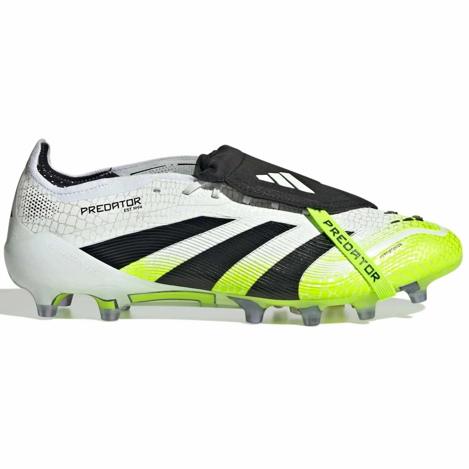 adidas Predator Elite Fold-Over Tongue Artificial Grass Soccer Cleats - Radiant Blaze Pack (FA25) Slip On Cleats Soccer