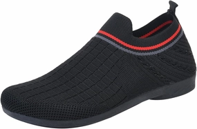 Women's Woven Sneakers Lightweight Slip-On Grip Indoor House Slippers Non-Slip Barefoot Walking Shoes Mesh Breathable Low Top Sneaker Mechanics Sneakers