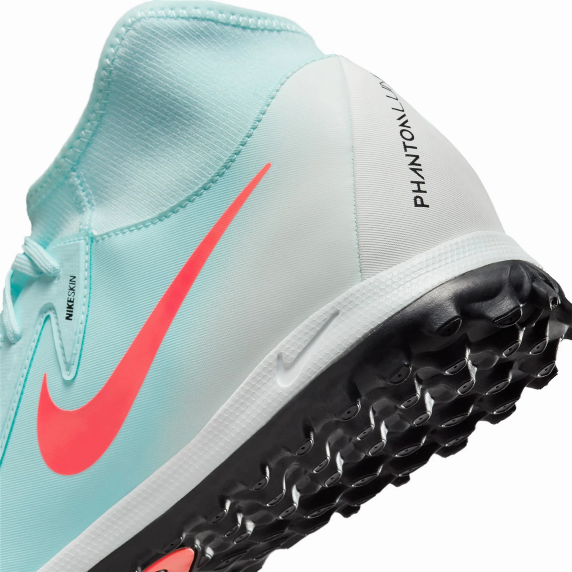 Nike Phantom Luna II Academy Turf Soccer Shoes (Mint/Atomic Red) Soccer Turf Shoes Nike