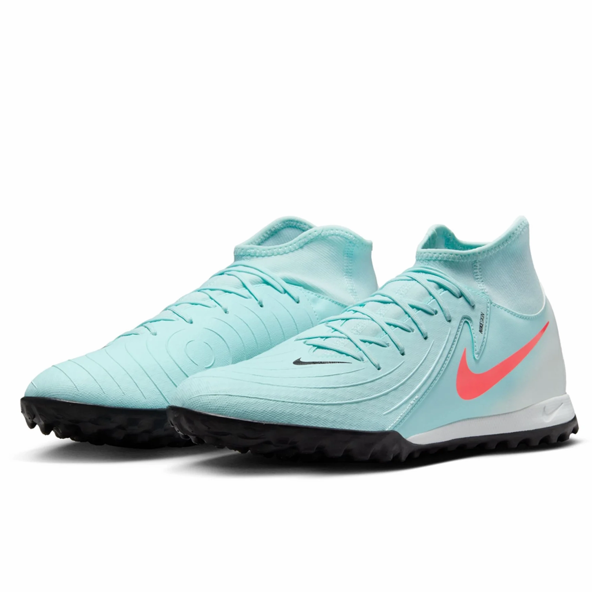 Nike Phantom Luna II Academy Turf Soccer Shoes (Mint/Atomic Red) Nurse Nike Shoes