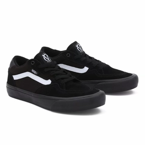 Kick Roller Skate Vans Rowan Skate Shoes Black/Black/White