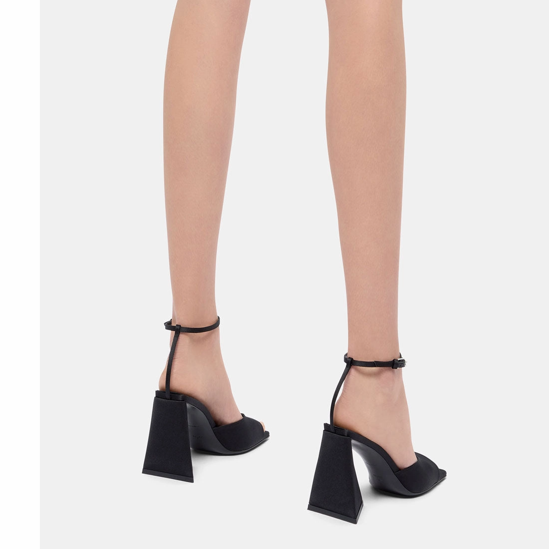 Piper 85 Satin, Black High Heel Men