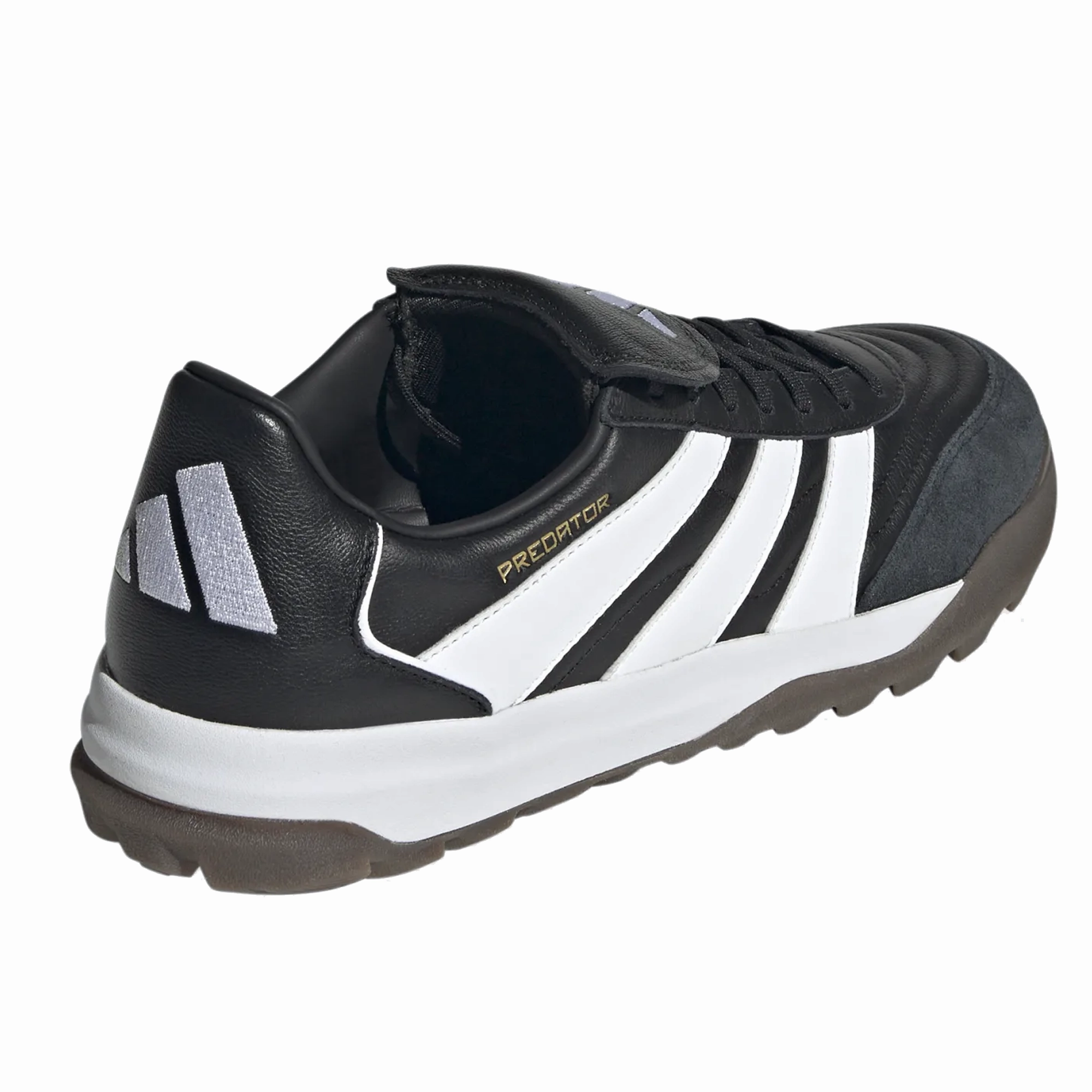 adidas Predator Turf Trainer (Black/White/Gold Metallic) Soccer Cleats For Agility
