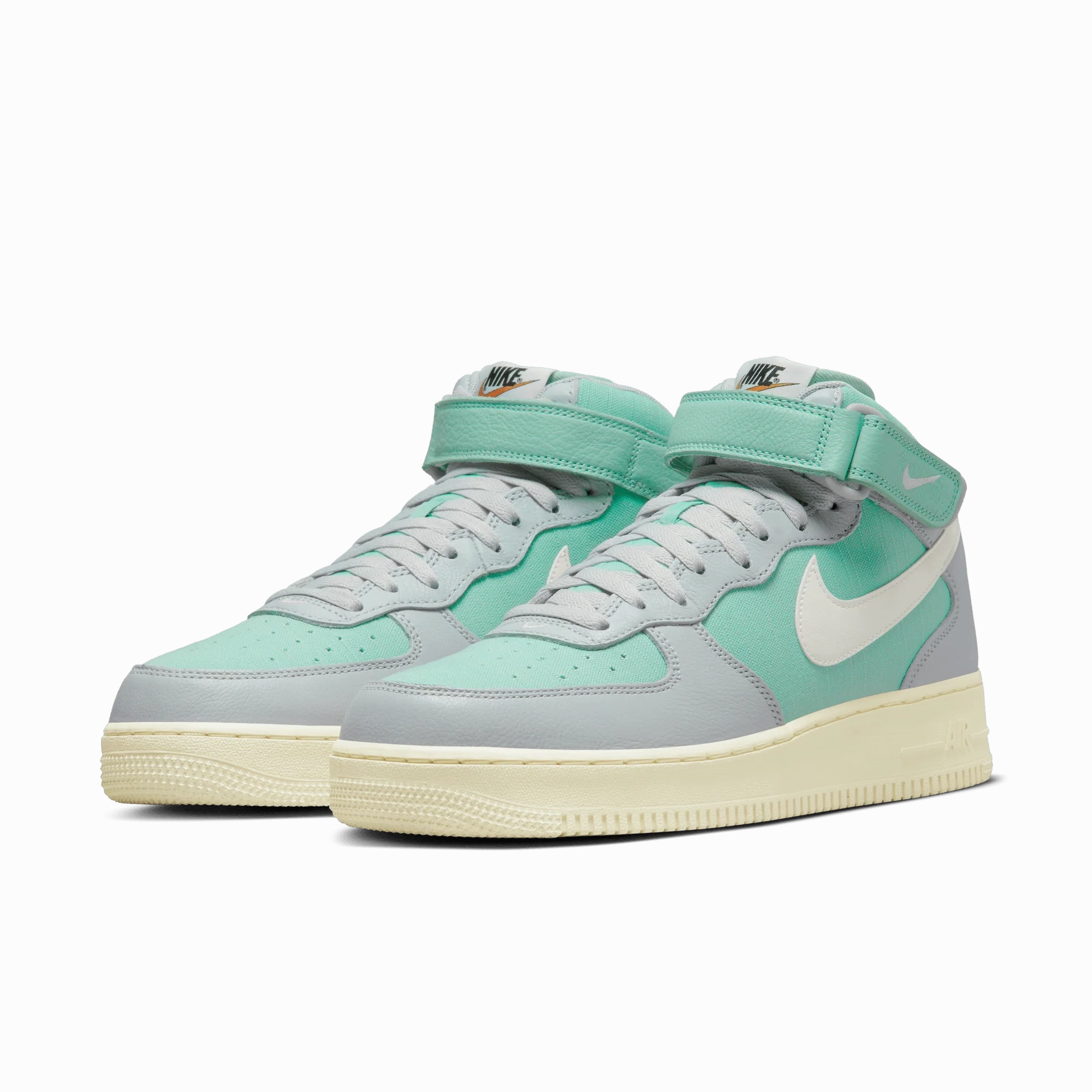 Double Buckle Brogues AIR FORCE 1 MID 07 LX GREY FOG SAIL ENAMEL GREEN