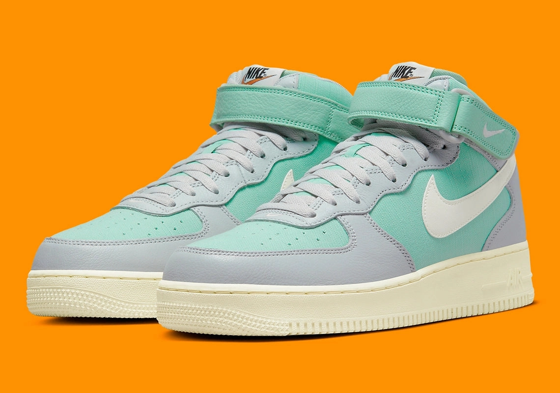 Quintic Brogue AIR FORCE 1 MID 07 LX GREY FOG SAIL ENAMEL GREEN