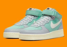 Monogram Double Brogue Wingtip AIR FORCE 1 MID 07 LX GREY FOG SAIL ENAMEL GREEN