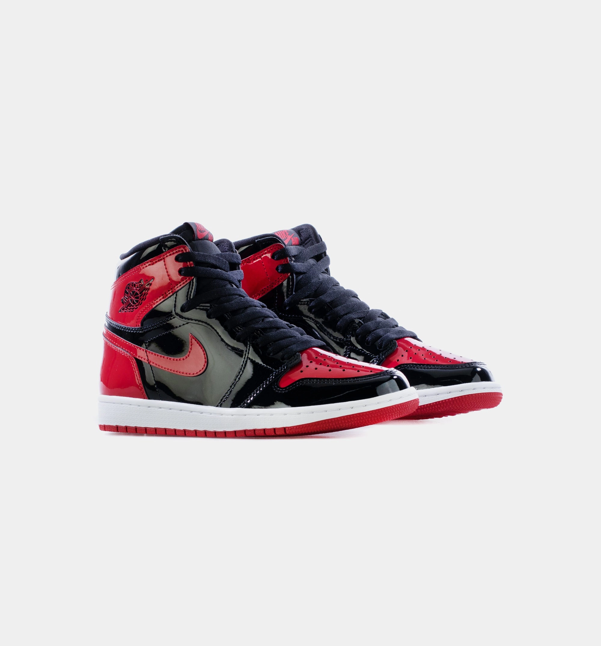 Air Jordan 1 High OG Patent Bred Mens Lifestyle Shoes - Black/White/Varsity Red Limit One Per Customer Daybreak Nike Shoes