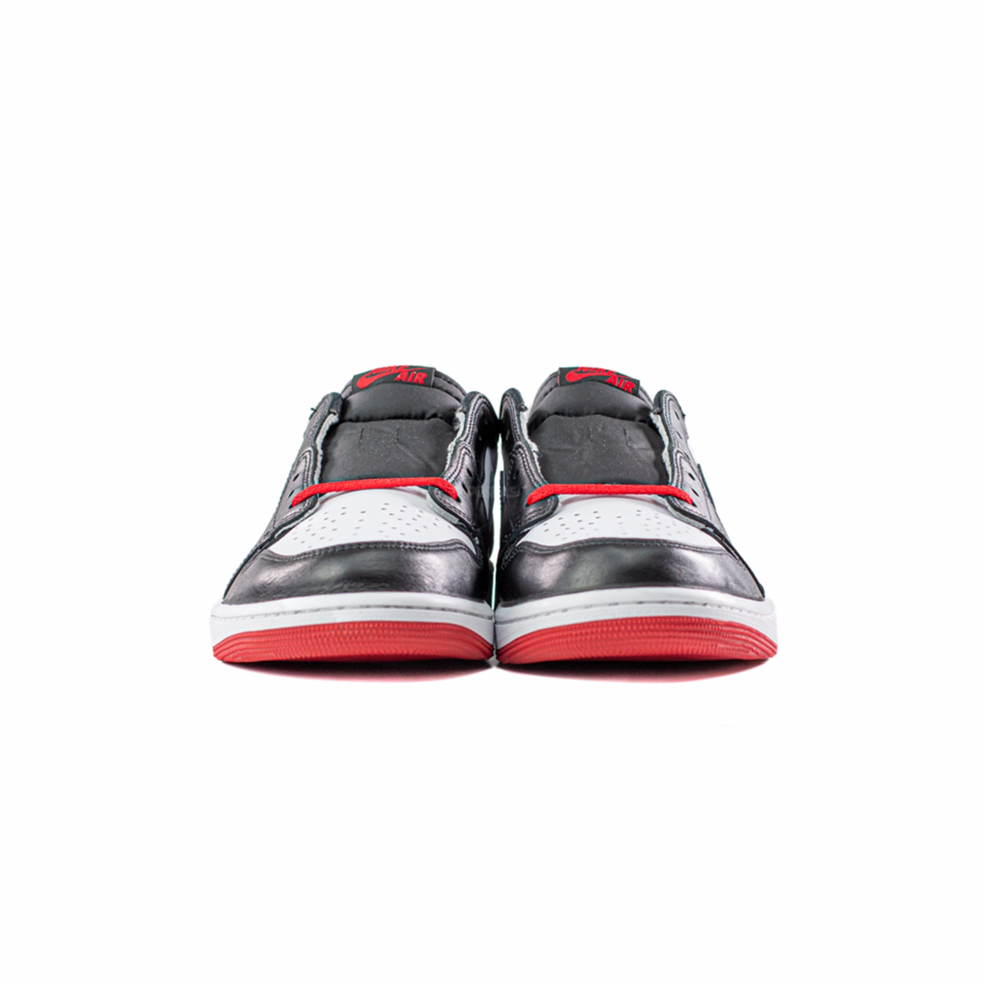 Air Jordan 1 Low Retro OG 'Black Toe' (2023) No Tie Basketball Shoes