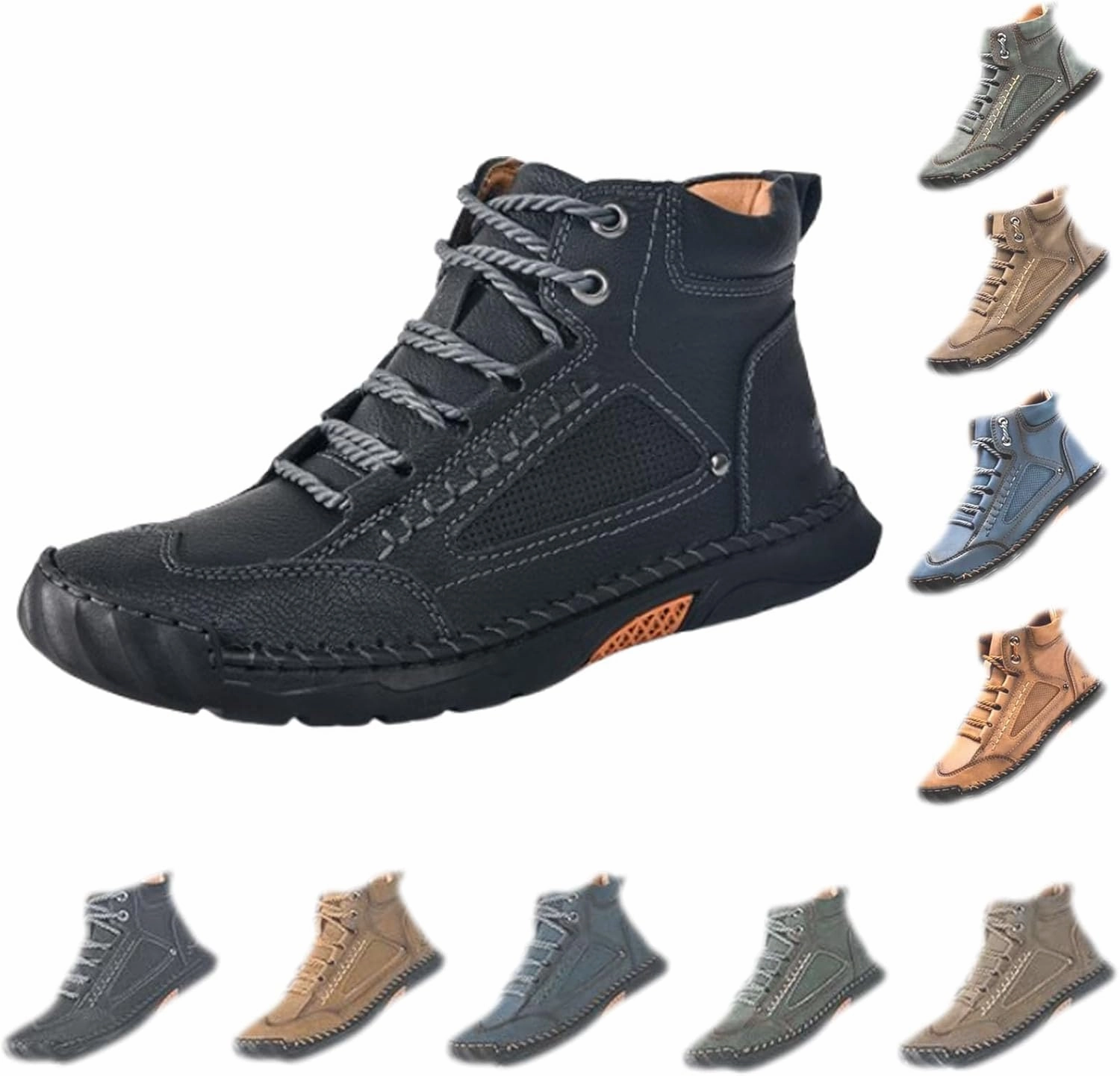 Sawbehind Mens Boots,Sawbehind Leather Boots Mens for men Vintage Harley Boots