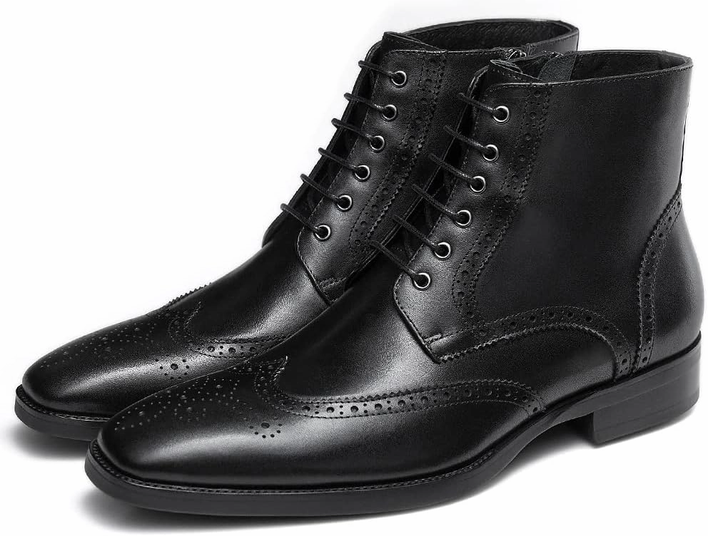 Snow Boots Sale GIFENNSE Mens Dress Boots Mens Chukka Boots Formal Chelsea Boots Mens Leather Boots Oxford Boots for Men