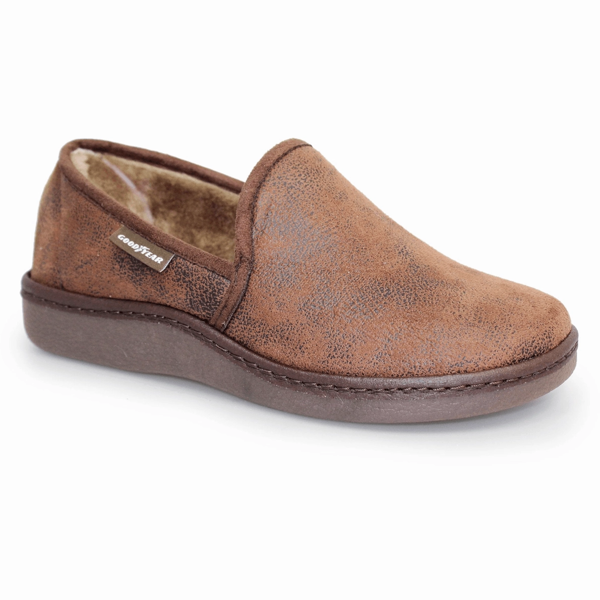 Detachable Sole Slippers Goodyear Mens Slipper KMG021 Brown