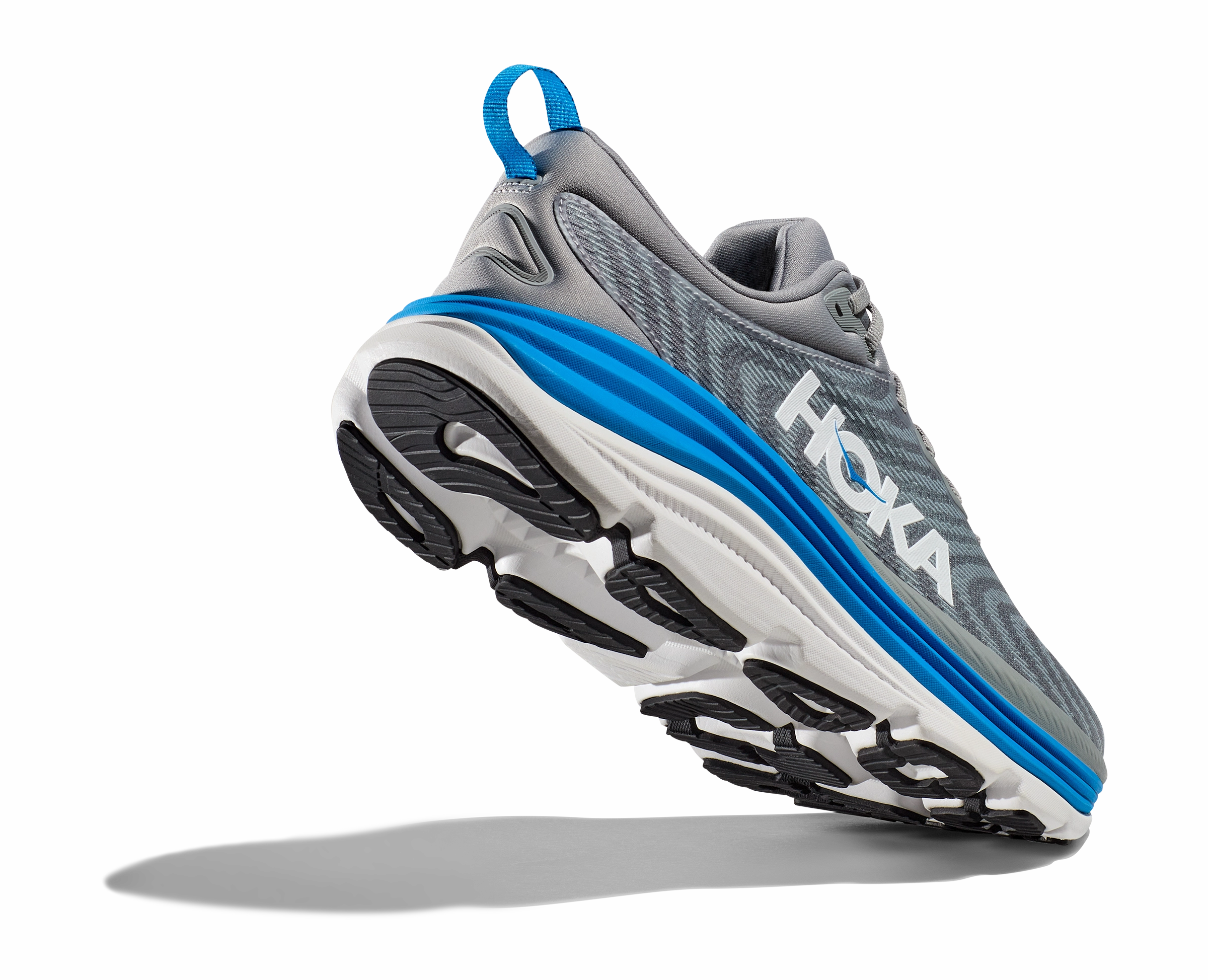 Hoka Mens Gaviota 5- Limestone/Diva Blue (1127929-LDVB) Heel Loafers