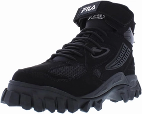 Fila Yak Boots Mens Shoes Size 13, Color: Black Tall Moto Boots