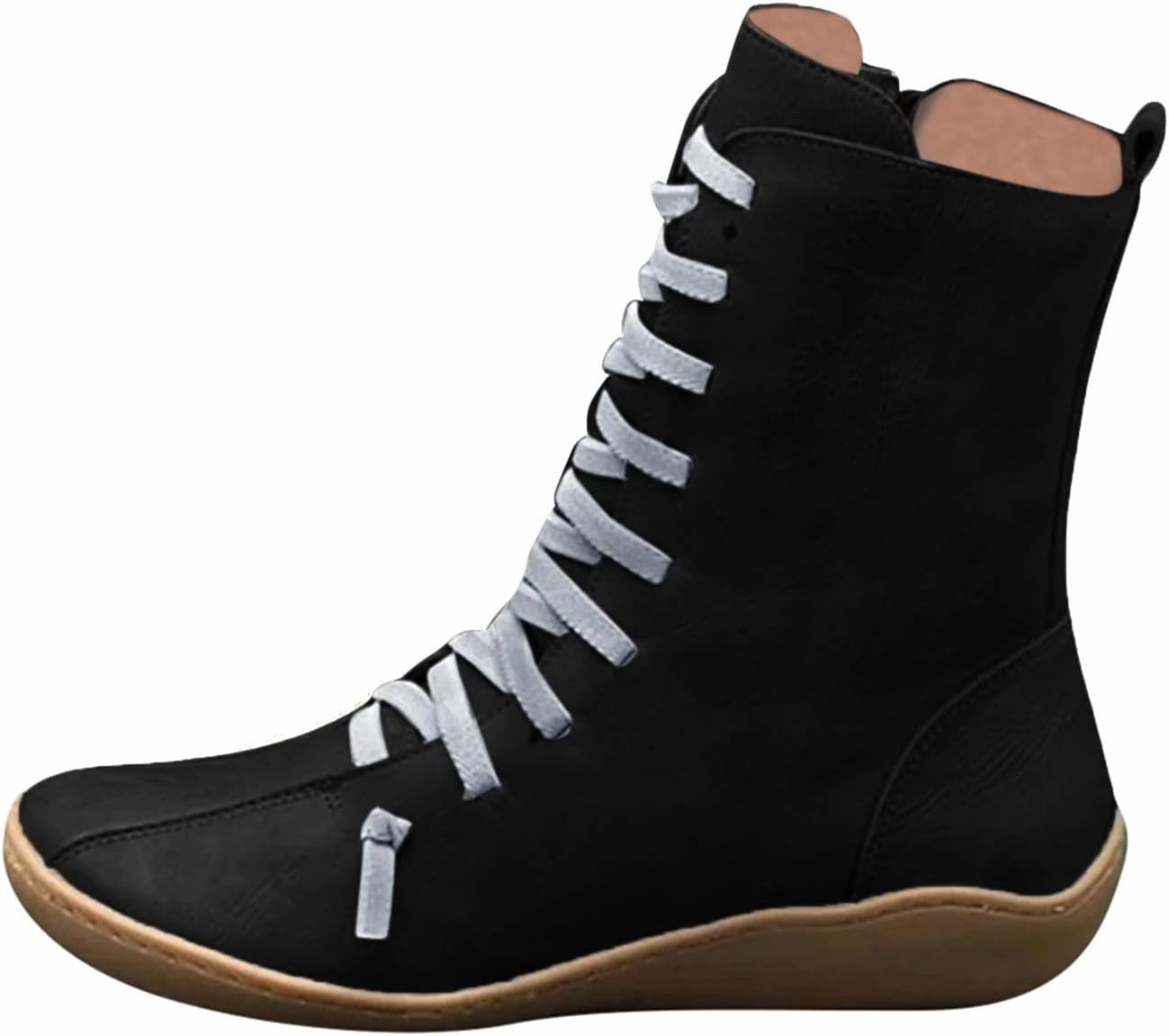 AMDBEL Black Boots for Women Knee High Flat,Ankle Boots Flat, Ankle Boots For Women Dressy Comfy Fashion Short Booties Cowboy Cowgirl Western High Top Combat Walking Shoes 02 Size 13 Cowboy Boots