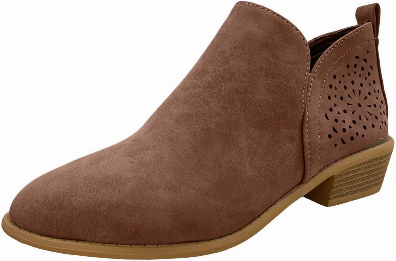 Rick Owens Combat Boots Ankle Boots for Women Chunky Heel Boots Women Fashion Pointed Toe Comfortable V Cut Pull on Chunky Heels Women Boots