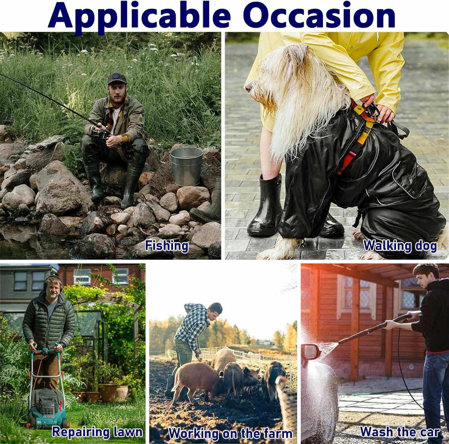 Light Weight Work Boots Ankle Rubber Rain Boot Mens Ankle Rain Shoes Waterproof Garden Boots Mens Short Rain Boots