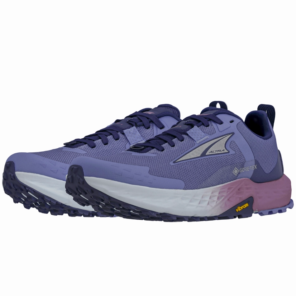 Altra Women's Timp 5 GTX Trail Running Shoes in Purple AW25 Pro 4 Golf