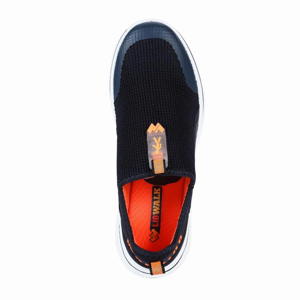 Warrior Orange Non-Lacing Casual Shoes For Men Easy Walk By Liberty Climbing Shoe Ascent