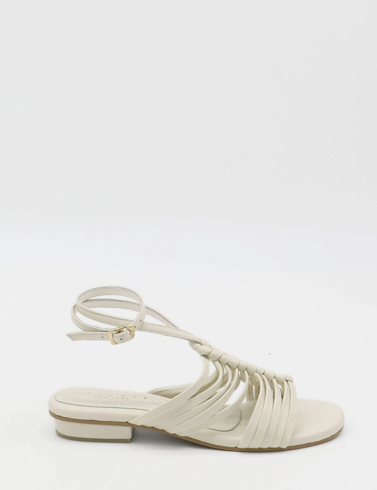 Aphrodita braided crochet sandals in white leather women shoes Jean Sandals