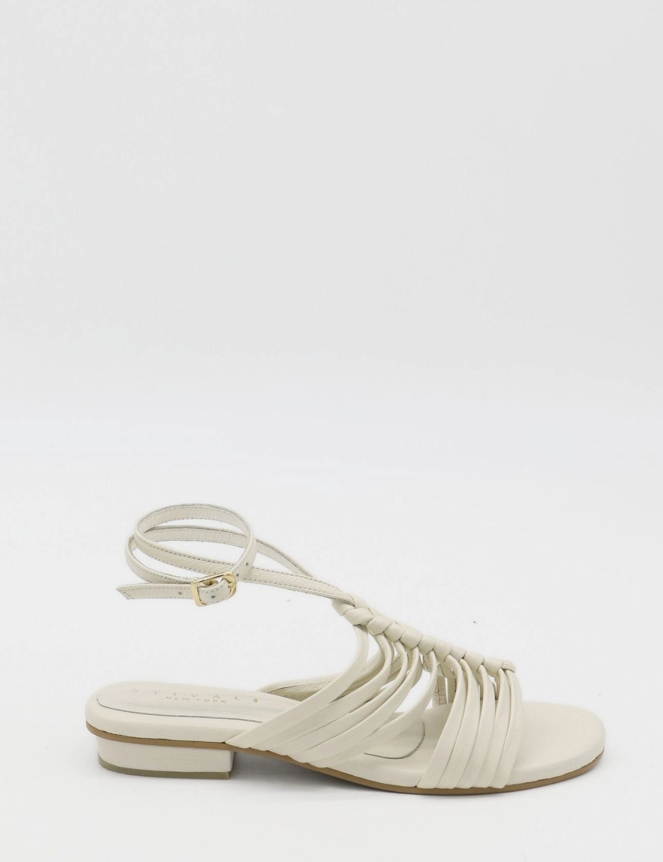 Salt Sea Sandals Aphrodita braided crochet sandals in white leather women shoes