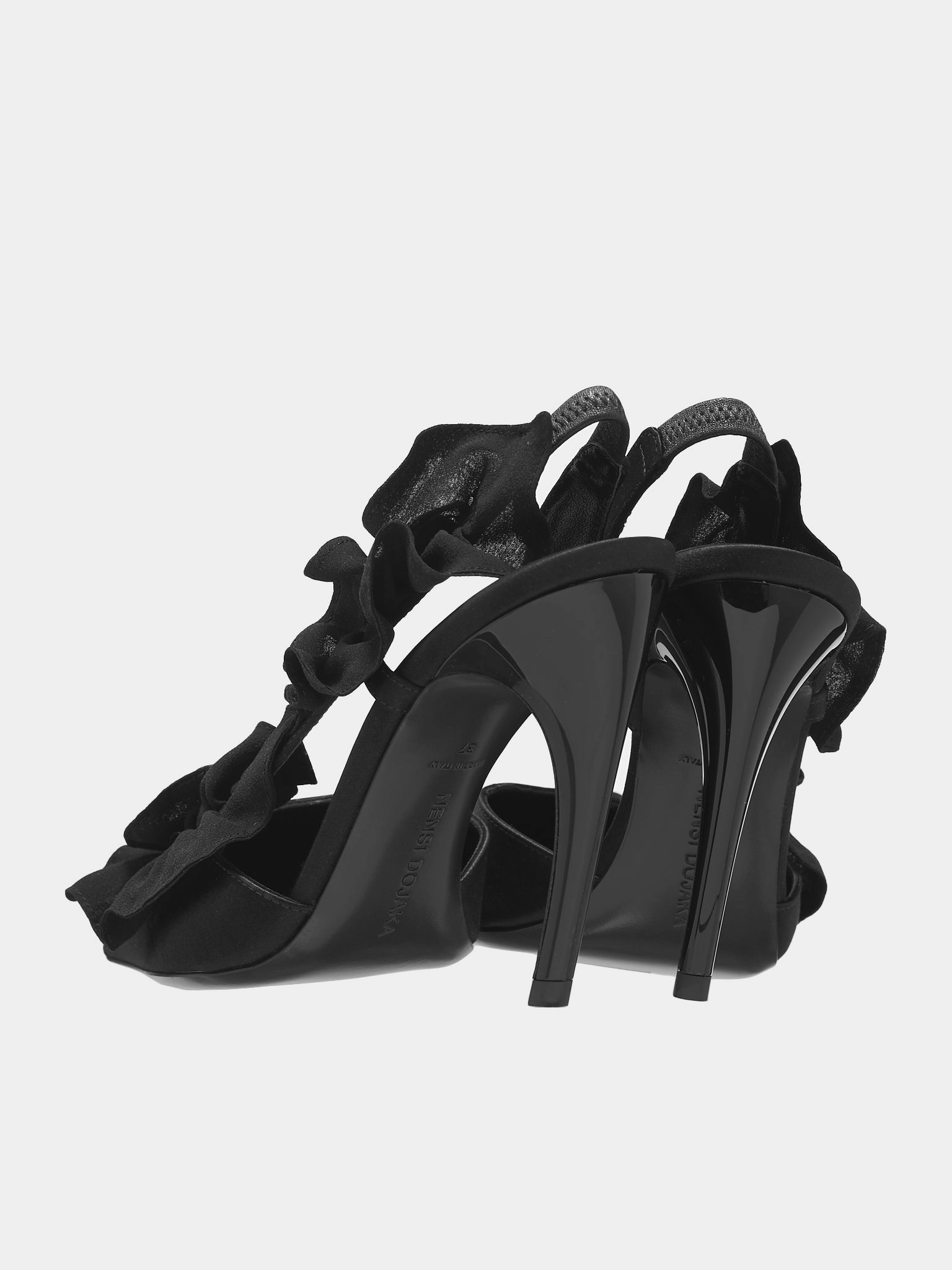 Appliqu Slingback Sandals (ND41045A-18040-BLACK) Sandals Nails