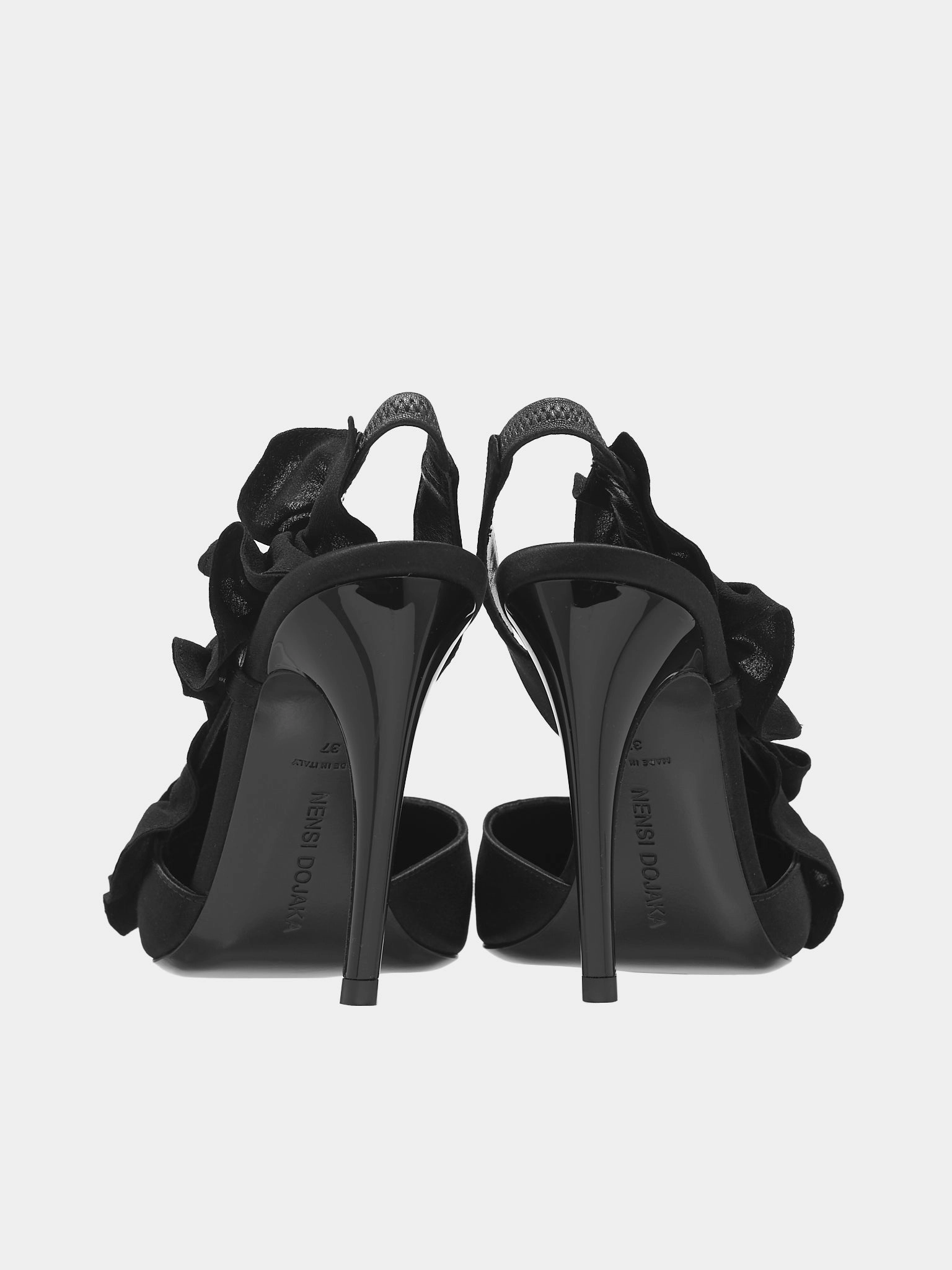 Appliqu Slingback Sandals (ND41045A-18040-BLACK) Cassandra Sandals