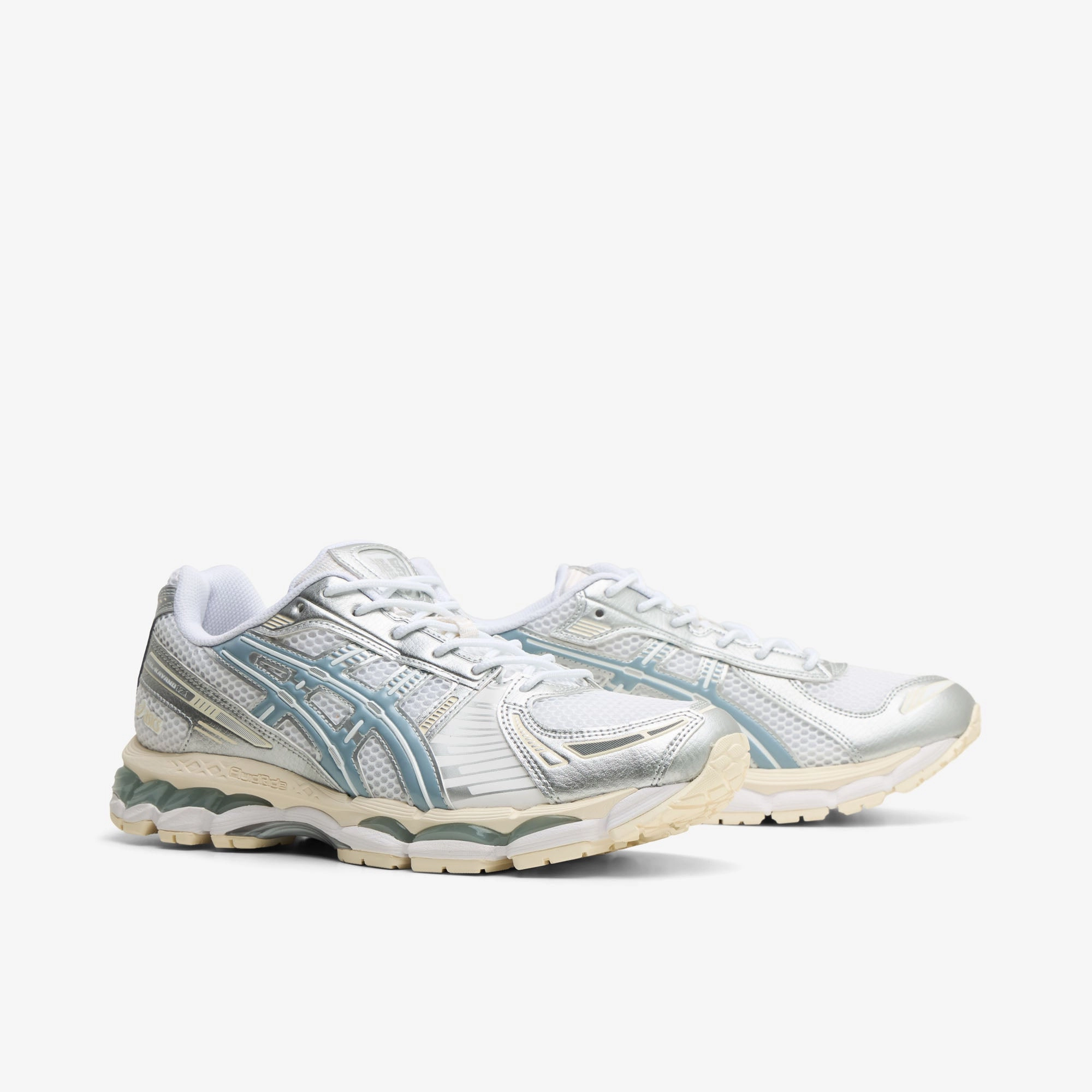 ASICS GEL-Kayano 12.1 White / Dolphin Grey Custom Asics Running Shoes