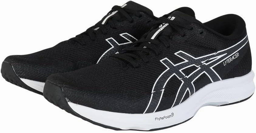 ASICS LYTERACER 6 Men's Running Shoes, 001 (black/white), 27.0 cm 3E Asics Stability Running Shoes