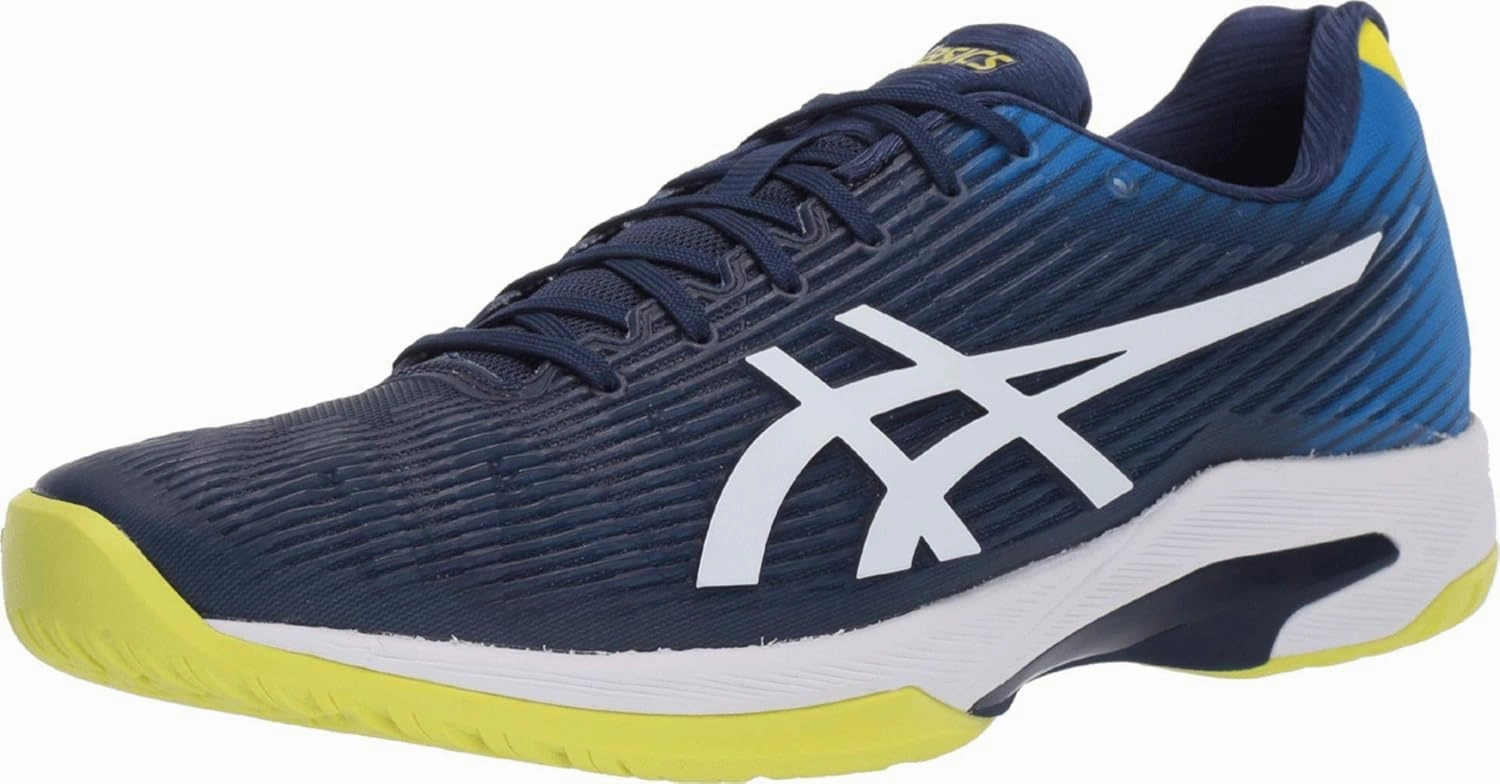 ASICS Men's Solution Speed FlyteFoam Tennis Shoes, 6, Blue Expanse/White Asics Gel-rocket 12 Court Shoes Product Info And Reviews