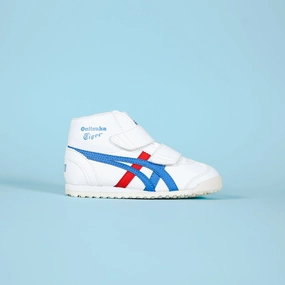 Asics Gym Training Shoes Asics Pre-School Mexico Mid - White / Blue