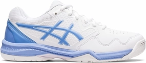 ASICS Women's GEL-DEDICATE 7 Tennis Shoes, 7, WHITE/PERIWINKLE BLUE Asics Shoes Collaboration