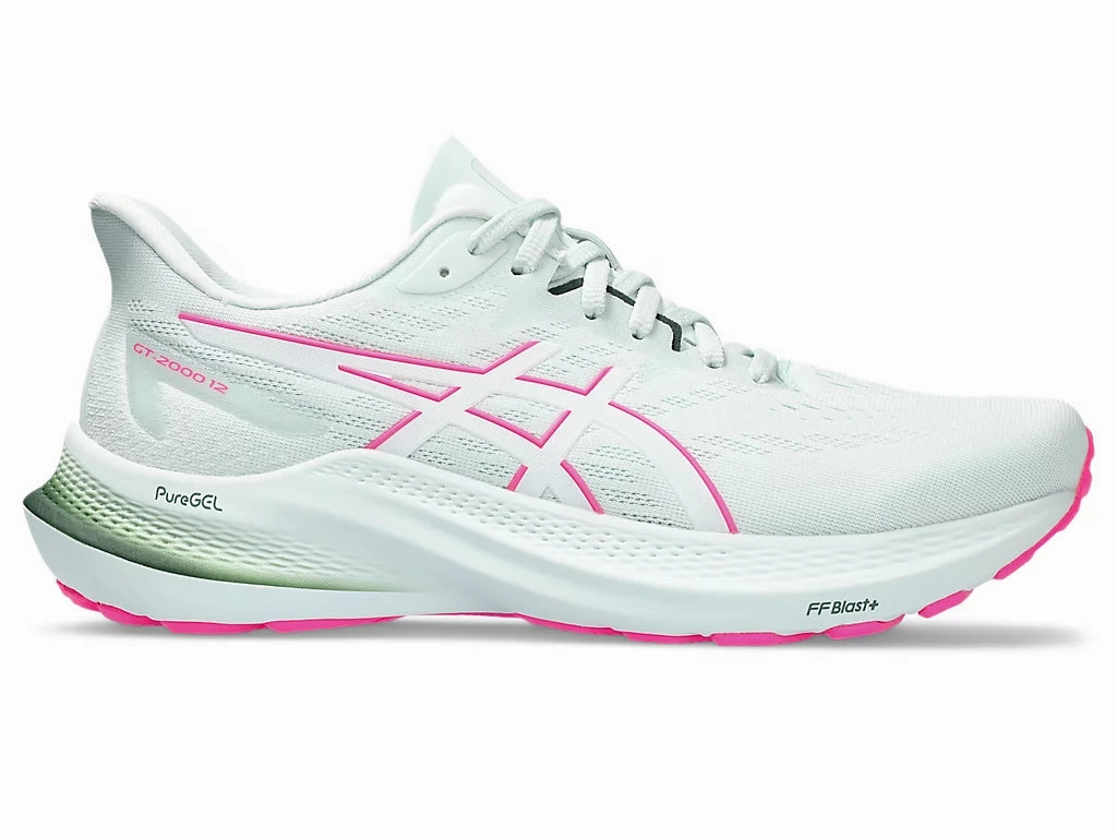 Custom Asics Running Shoes Asics Womens GT-2000 12 Wide- Pure Aqua/White (1012B504-300)