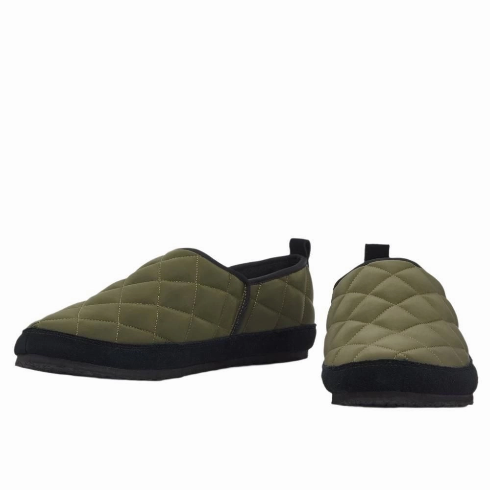 Barbour Mens Slipper Hall Olive Closed Toe Buckle Slide