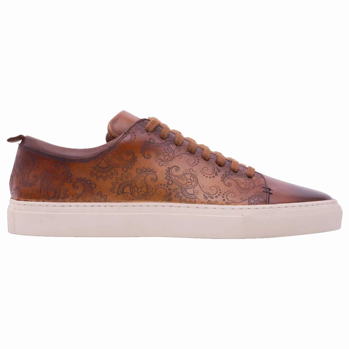 Wearing Oxfords Casually BARKER Paisley Sneakers - Mens - Cedar Hand Painted