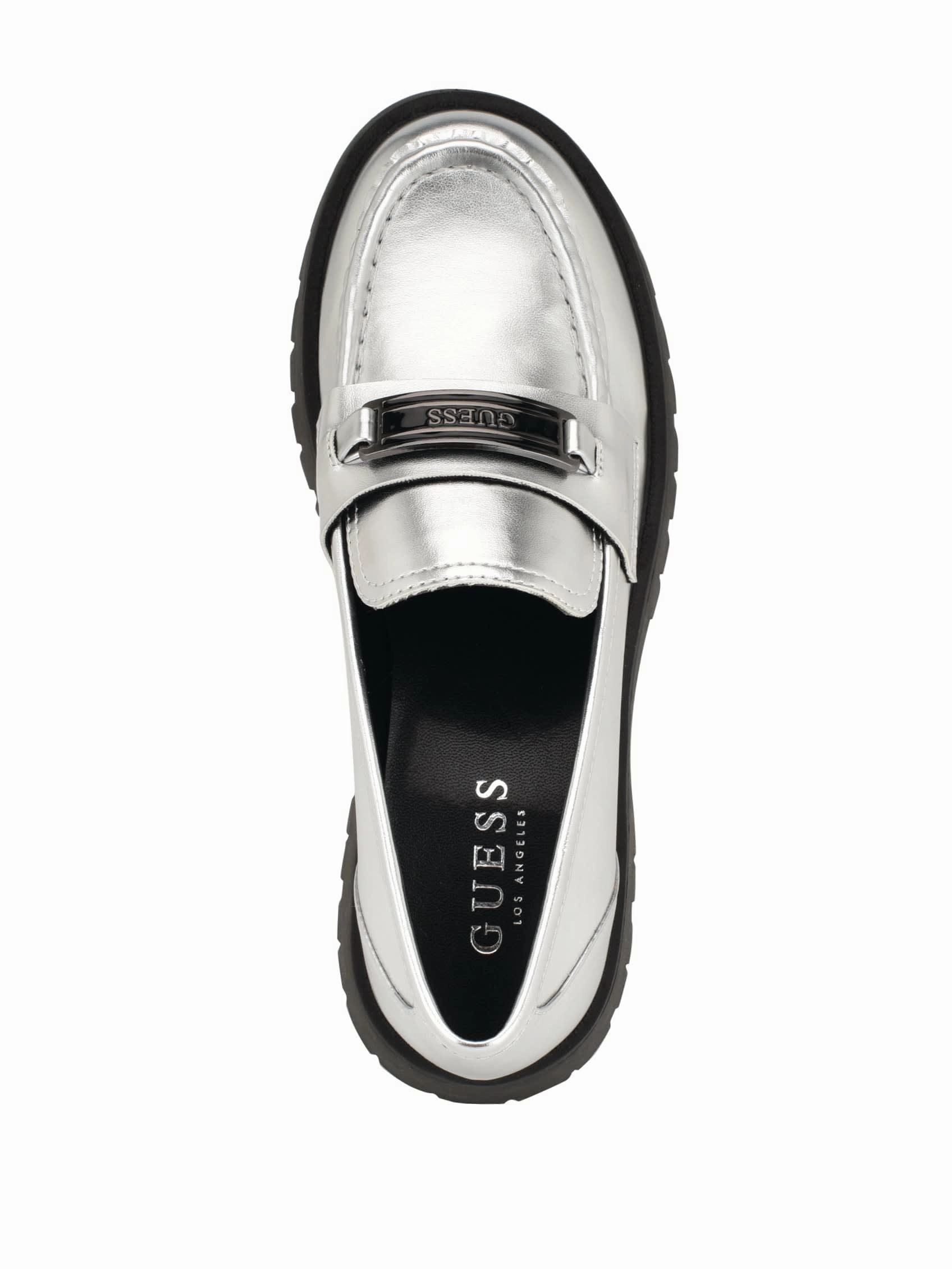Apply Faux-Leather Logo Loafer Casual Slip Loafers