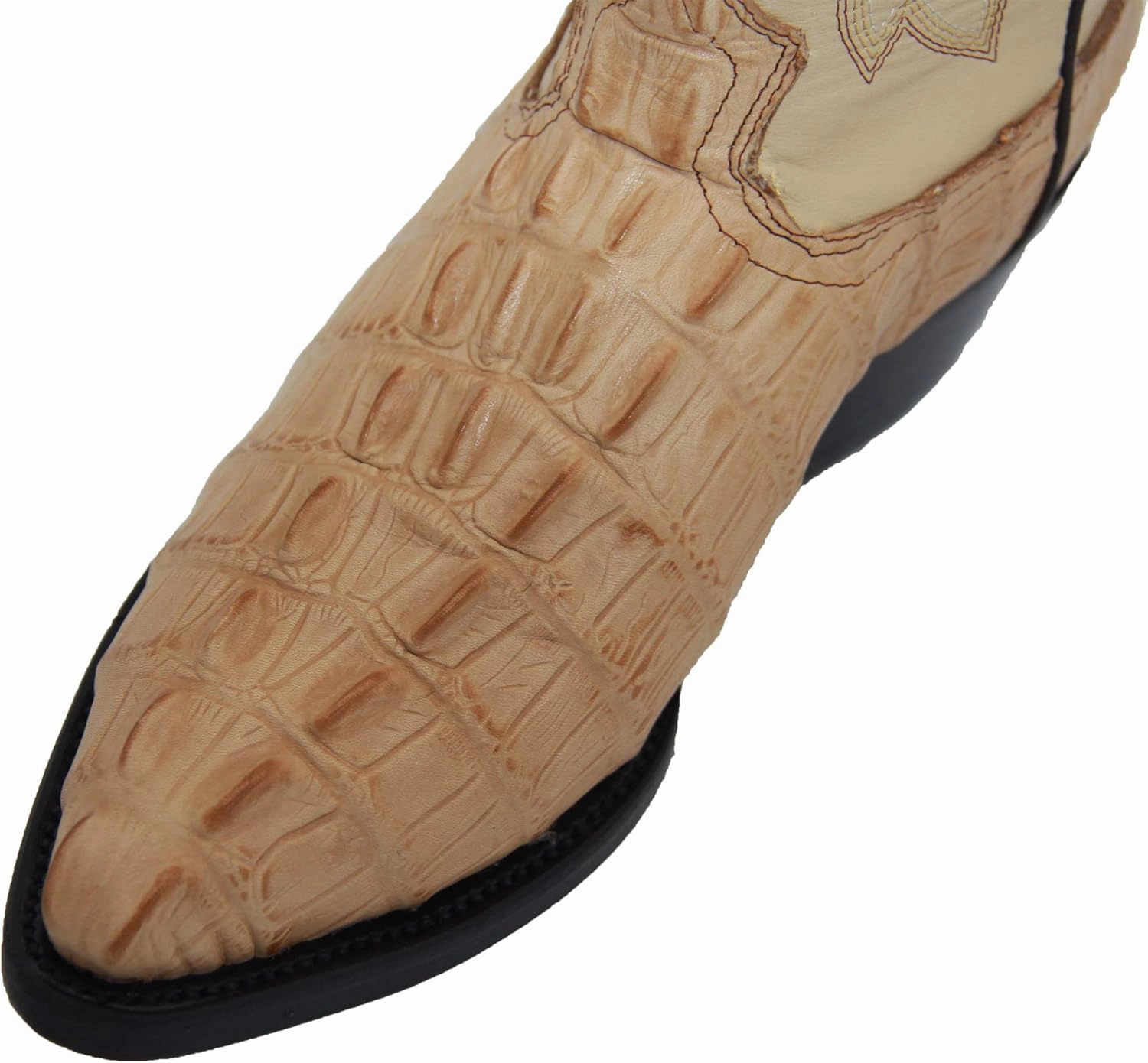 Western Shops Mens Leather Crocodile Alligator Print Western Cowboy Boots Double Boots Near Me