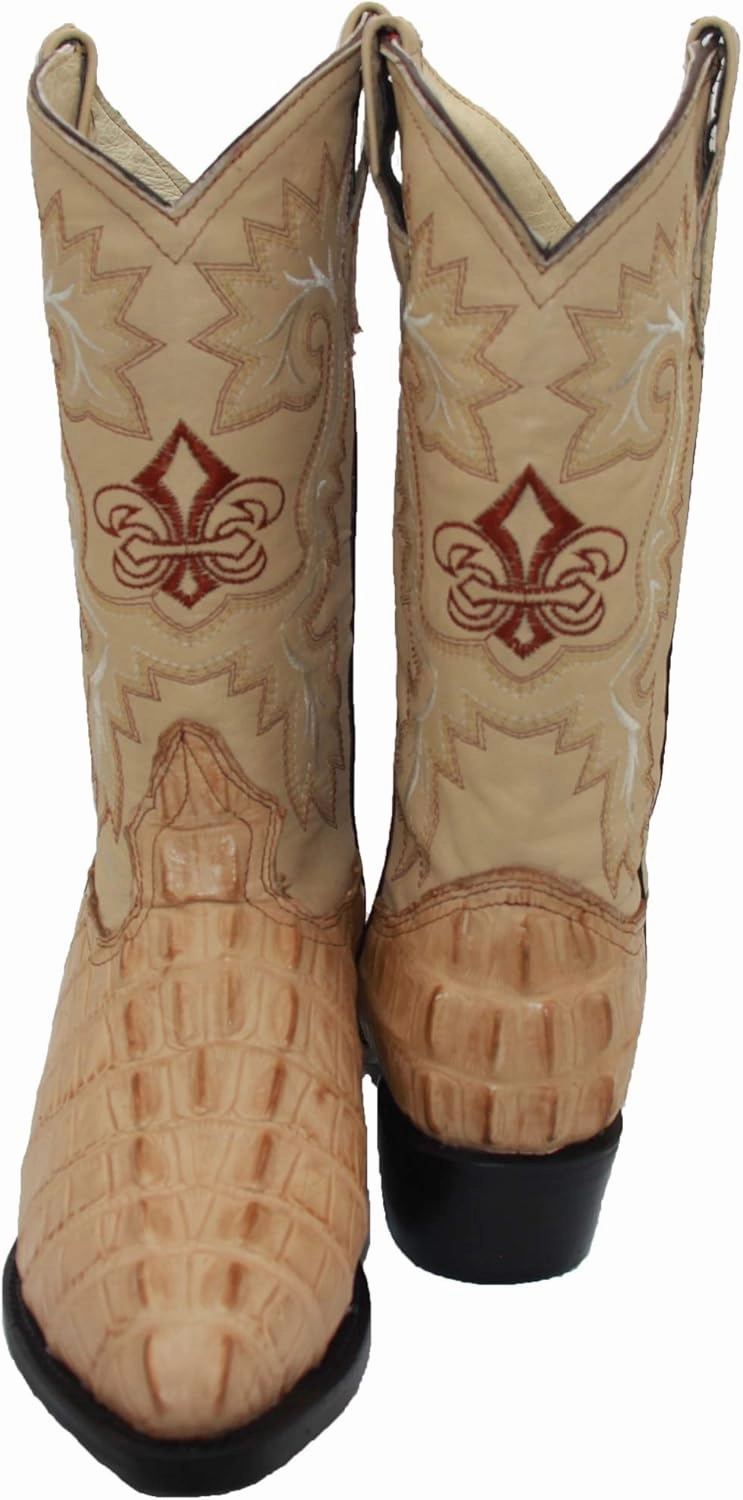 Boots Waterproof Western Shops Mens Leather Crocodile Alligator Print Western Cowboy Boots