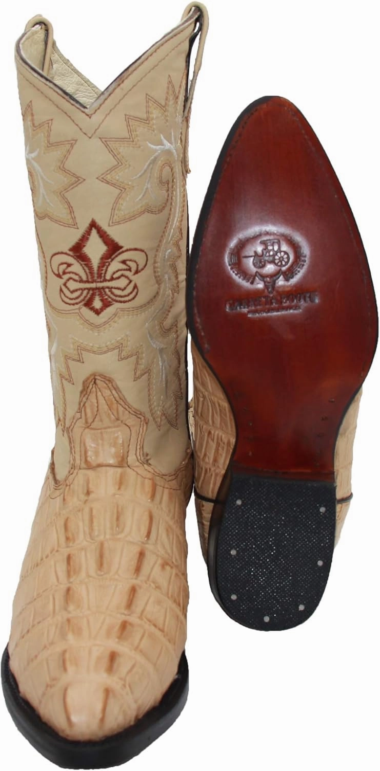 Female Desert Boots Western Shops Mens Leather Crocodile Alligator Print Western Cowboy Boots