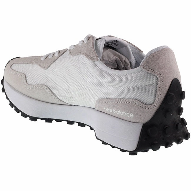 New Balance Trainers Mens 327 White Black Marksman Mesh Oxfords