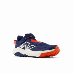 Big Boy New Balance Dynasoft Nitrel v6 in Nb Navy/Neo Flame/Sea Salt Best Trail Running Shoes For Hiking
