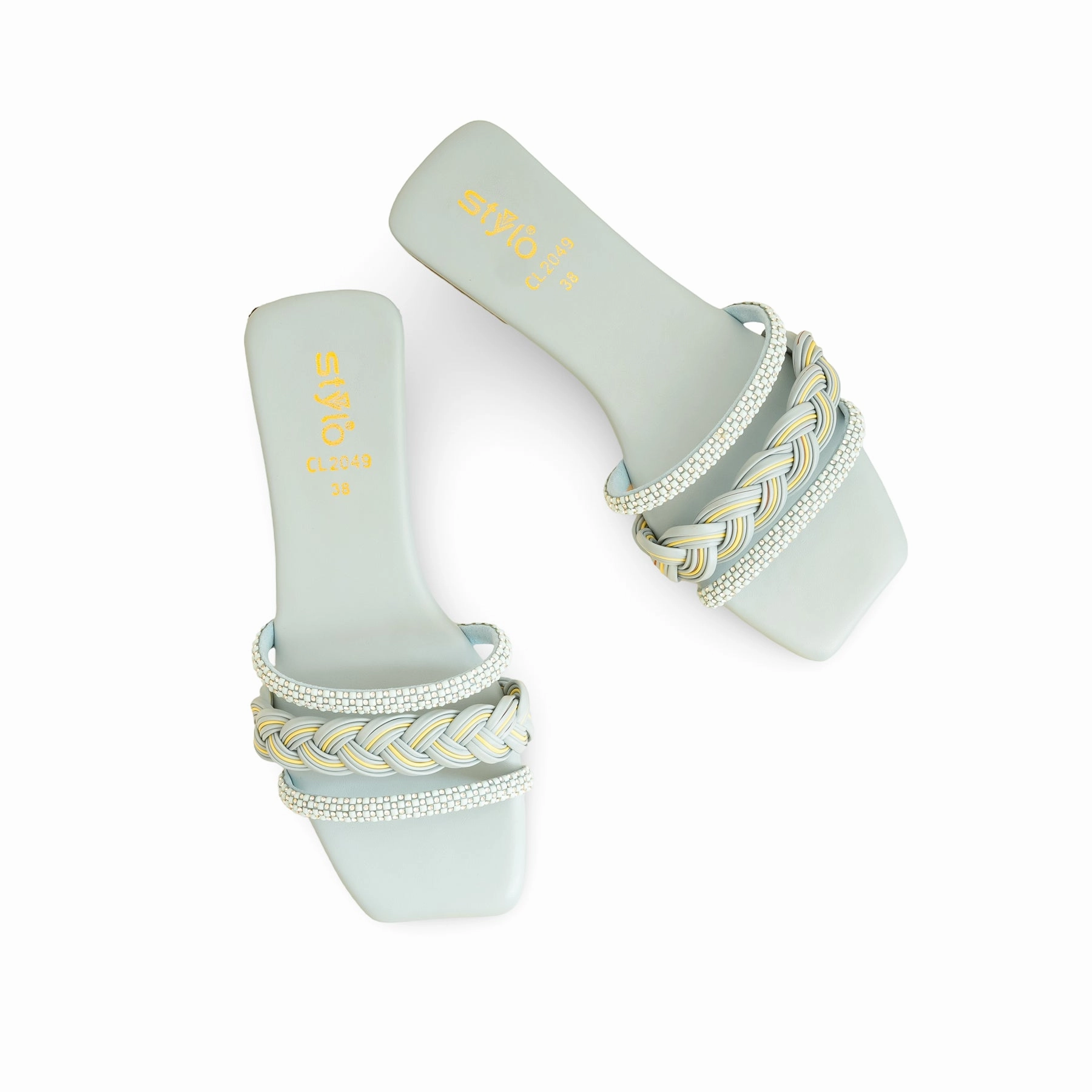 Blue Casual Slipper CL2049 White Slip 