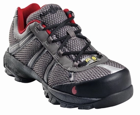 Nautilus Mens Steel Toe ESD Athletic W Grey/Red Action Leather Shoes Solvair Boots