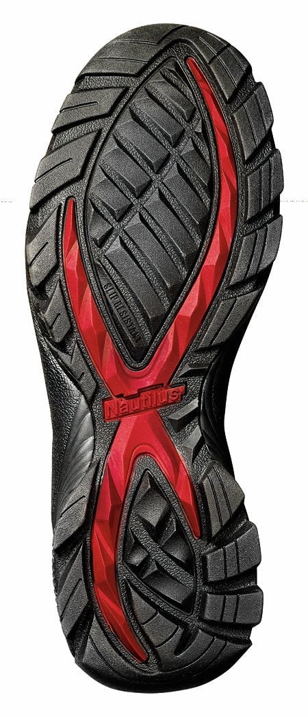 Indian Boots Nautilus Mens Steel Toe ESD Athletic W Grey/Red Action Leather Shoes