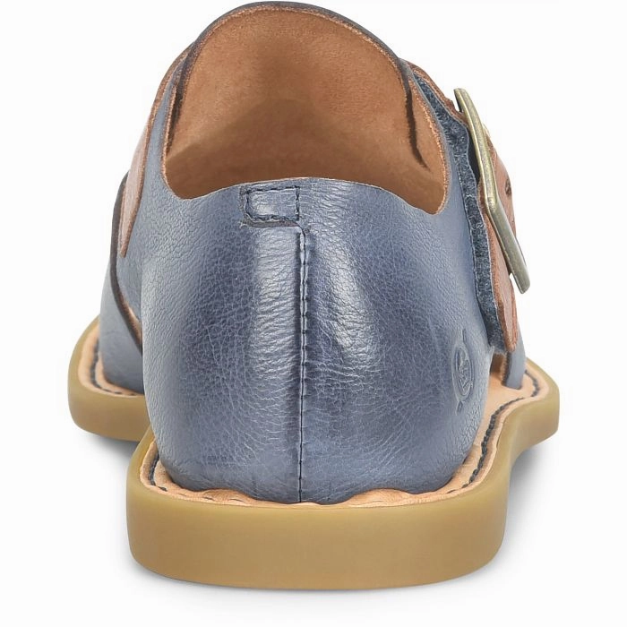 Born Women's Ivey Open Toe Sandal - Marine/Luggage Bamboo Sandals