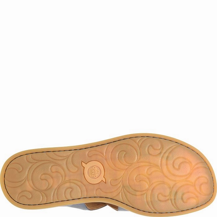 Jamaica Map Born Women's Ivey Open Toe Sandal - Marine/Luggage